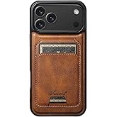 Mizivn Compatible with iPhone 17 Pro Max Wallet Case, Magnetic 2 in 1 Detachable Card Holder Case with MagSafe, Vintage Leather RFID Blocking Flip Kickstand Case for Men Women, 6.9 Inch Brown