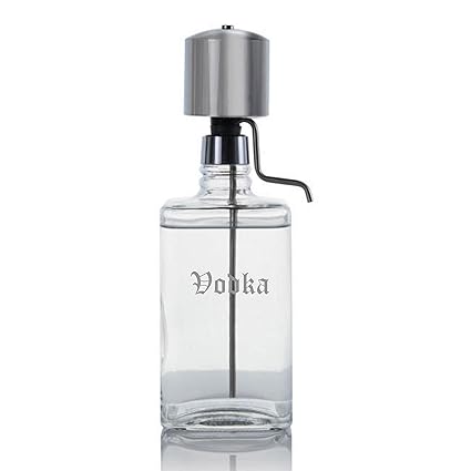 The Perfect Measure Liquor Dispenser With Chrome Pump Vodka Old English