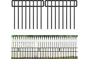 HIHADUUM 20Ft(L) X 13Inch(H) Animal Barrier Fence - 14 Pack Garden Fence Panels Metal Garden Edging Border No Dig Fencing for Dog Rabbits Ground Stakes Defense and Outdoor Patio Yard Bottom Blocker