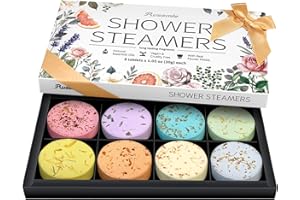 RUSEMLE Shower Steamers Aromatherapy Birthday Gifts for Women - 8 Pack Shower Bombs with Essential Oils, Valentines Day Gifts for Her Mom Wife, Self Care Relaxation Home Spa Gift Set, Easter Basket Essential