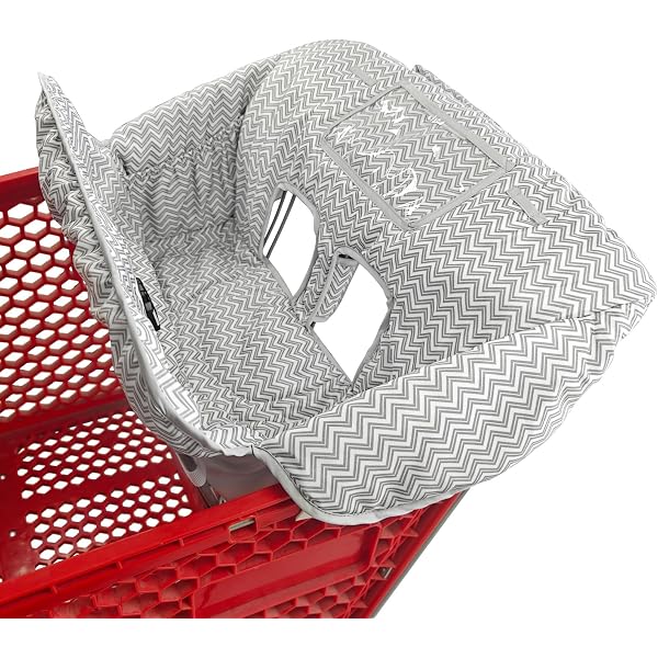 Gray Chevron Shopping Cart & High Chair Cover - 2-in-1 Baby Protection