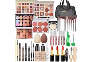 SIGHTLING All in One Makeup Kit for Women Full Kit, Travel Makeup Kit, Makeup Gift Set for Women & Girls, Makeup Essential Bundle Include Foundation Eyeshadow Palette Lipstick Eyebrow Pencil Cosmetic Brush Set