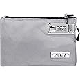 Vaultz Money Bag with Lock - 5 x 8 Inches, Men & Women's Locking Accessories Pouch for Cash, Bank Deposits, Wallet, Medicine, Phone and Credit Cards - Gray