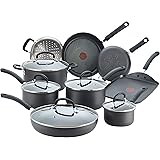 T-fal Ultimate Hard Anodized Nonstick 17 Piece Cookware Set, Black