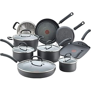 T-fal E765SEFA Ultimate Hard Anodized Nonstick 14 Piece Cookware Set