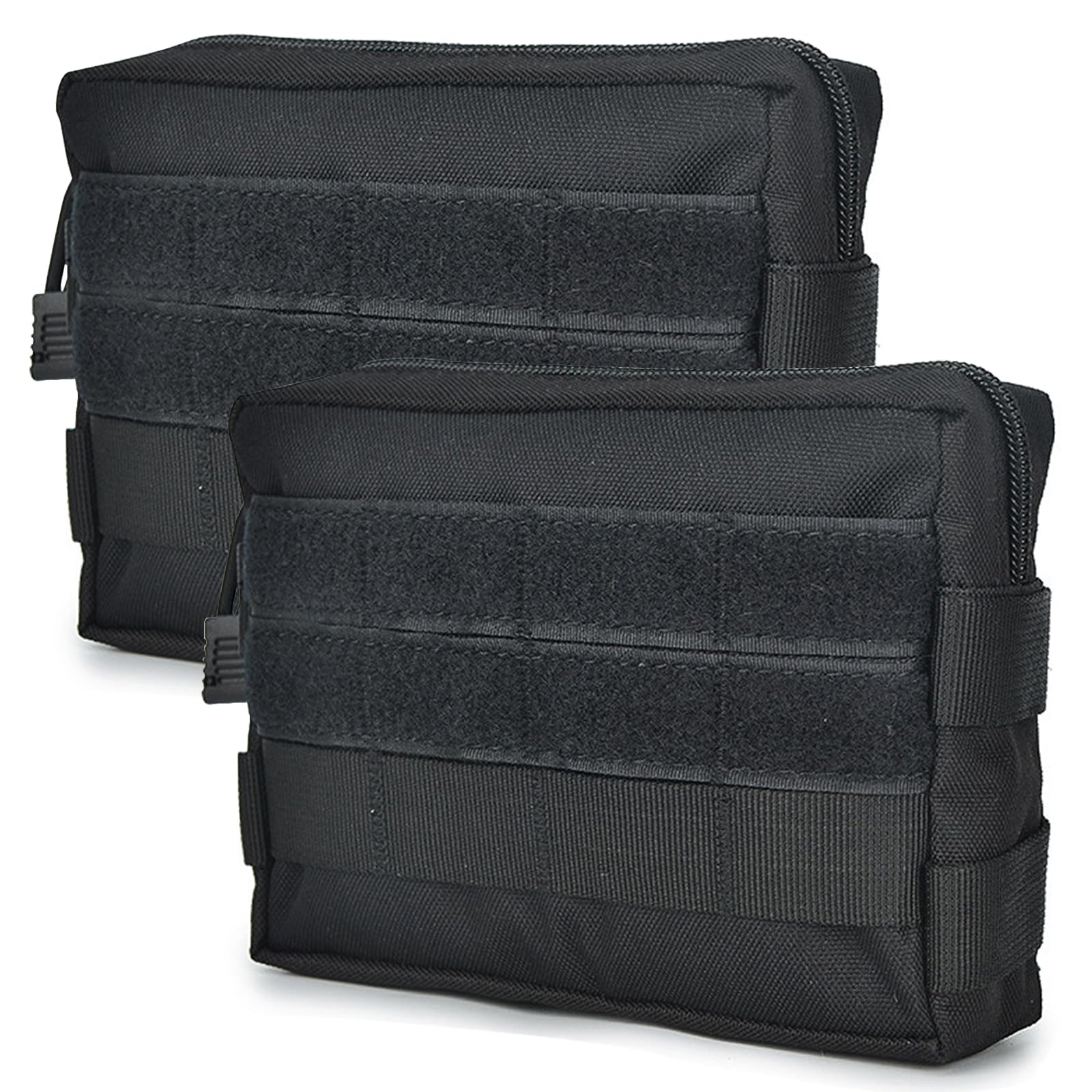 Photo 1 of generic Molle Pouch 2PCS Tactical Admin Pouch Utility Gear Tool Belt Pouch EDC Tool Bag Service Dog Tactical Vest Pouch.(Black)