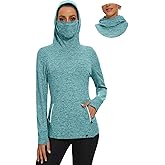 Soneven Women's Running Fleece Sweatshirts Cowl Neck Warm Pullover Hoodie Long Sleeve Thermal Shirt with Pocket