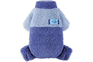 SHIFENMEI Dog Sweaters for Small Dogs Girl Boy Warm Spring Dog Pajamas Cute Pjs for Dogs Chihuahua Yorkie Clothes Pullover Fleece Puppy Clothes Cat Sweater, Medium, Blue
