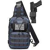 ATBP Tactical Sling Backpack Bag Pack for Men Military One Strap Shoulder Backpack Crossbody Bag With Holster 10 Liters