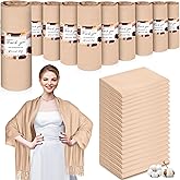 Xtinmee 50 Pack Pashmina Shawl Bulk Pashmina Wraps Scarf for Guest Wedding Favor Women Gifts Bridal Shower Birthday Party