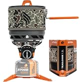 Jetboil TrailCook 1.2L Camping &amp; Backpacking Stove Cooking System, DuckCamo | Adjustable heat &amp; simmer control, easy-turn knob igniter, propane/isobutane burner