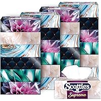 Scotties Supreme 3 Ply Soft & Strong Facial Tissue, Hypoallergenic and Dermatologist Tested, 24 Boxes, 81 Tissues per Box