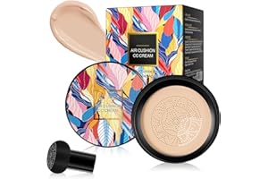 AGONAME Indicativet Mushroom Head Air Cushion CC Cream, Air Cushion CC Cream Mushroom Head, Indicativet Foundation BB Cream Face Make Up, Long Lasting Matte Moisturizing Concealer (Natural, 1Pcs)