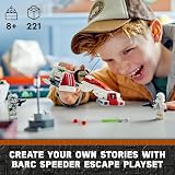 LEGO Star Wars BARC Speeder Escape 75378 Mandalorian Set with Grogu Kelleran Beq view 2