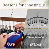 SANGLE SOPFFY 2PC Wooden Hat Rack Hanger 10 Clips Baseball Cap Organizer view 6