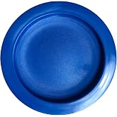 Rehabilitation Advantage Plate with Curved Inner Lip, 9 Inch Diameter, Blue