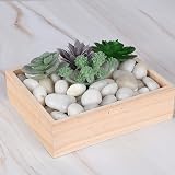 Hisredsun 2.1 lb White Polished River Stones for Decor Potting 2-3.5 cm view 3