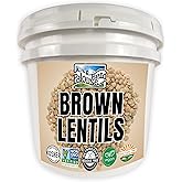 Palouse Brand Certified Glyphosate Residue Free Brown Lentils | 25 LBS | Food Storage Bucket | Non-GMO | Grown on Our Family 
