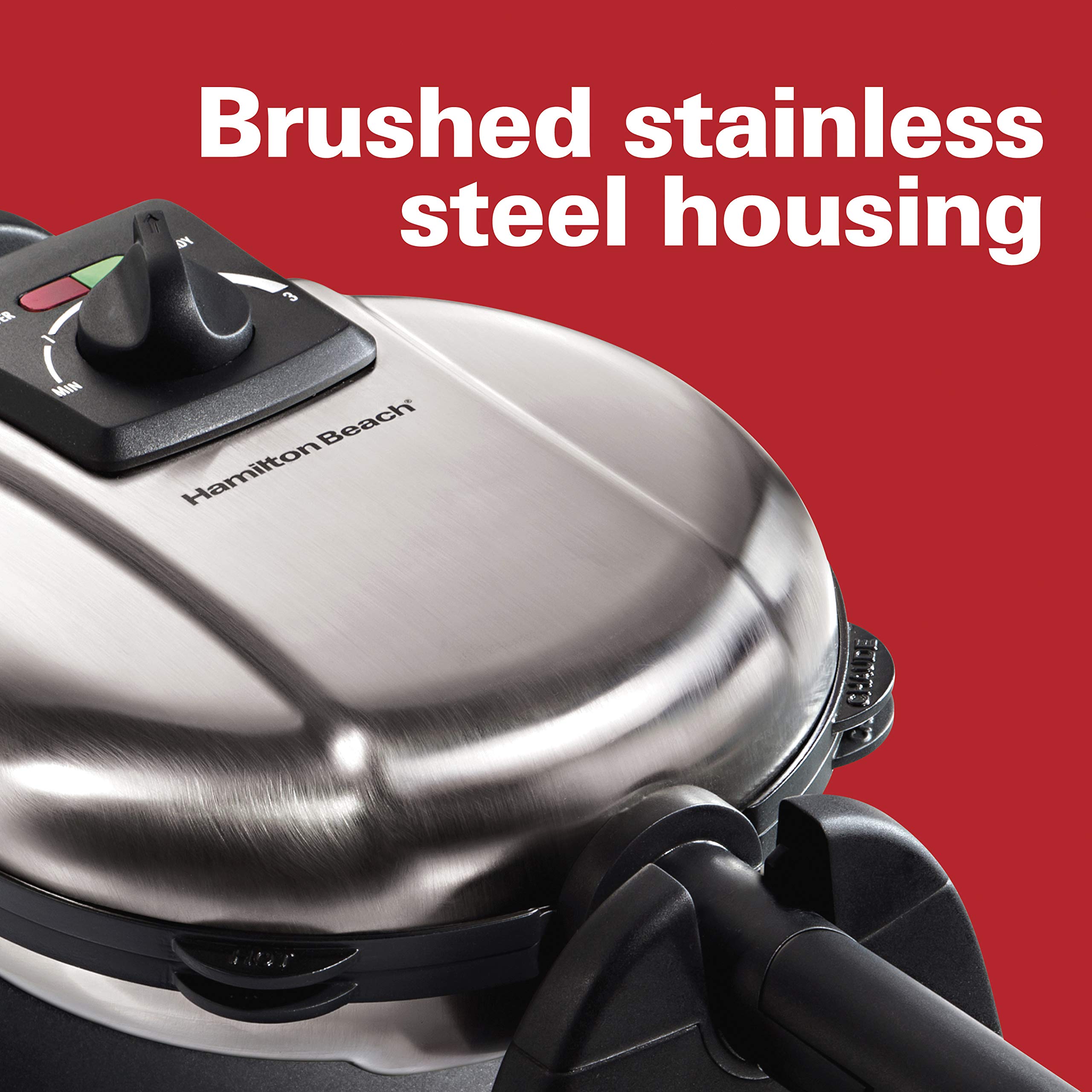 Hamilton Beach Flip Belgian Waffle Maker with NonStick Removable