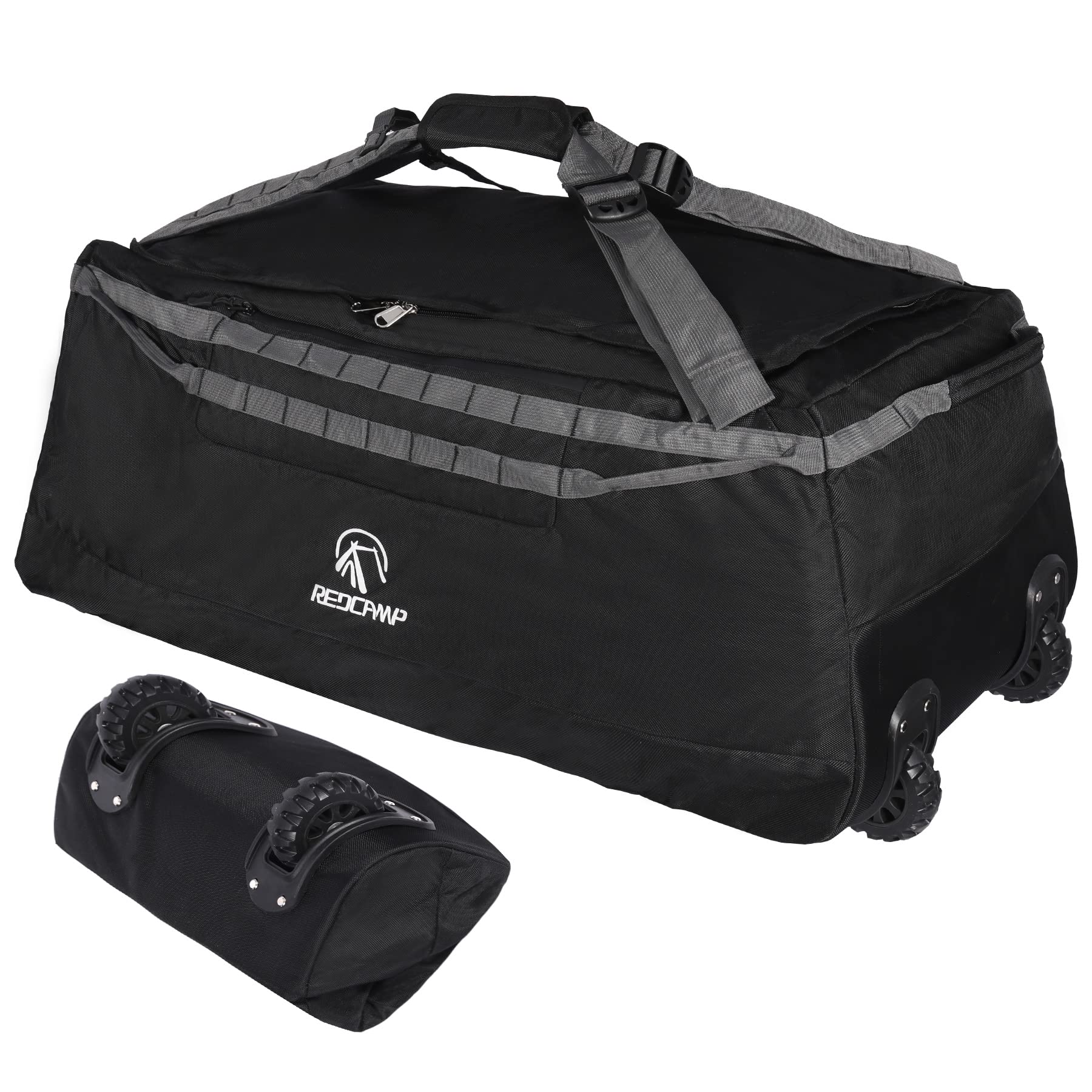 REDCAMP 85L/120L/140L Foldable Duffle Bag with Wheels, Large Travel Duffel Bag