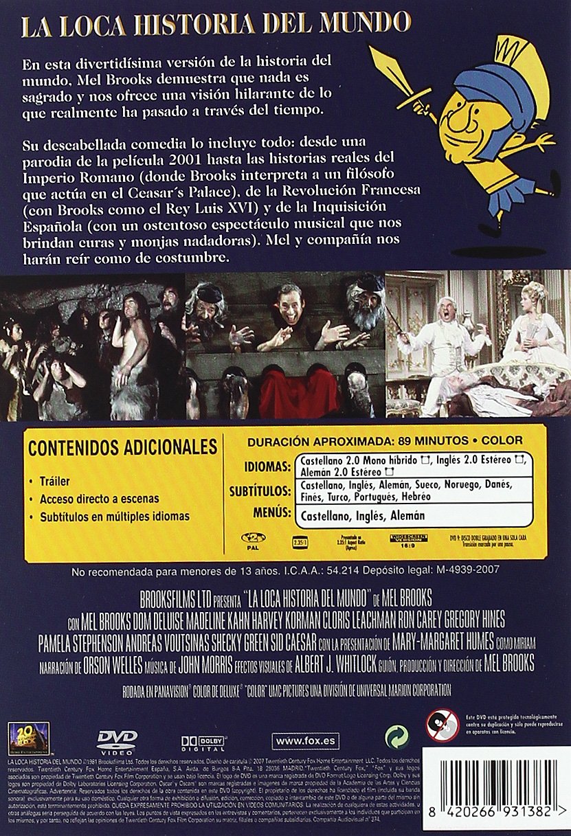 Amazon Com La Loca Historia Del Mundo History Of The World Part I Cine Y Tv