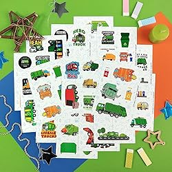 BulbaCraft Garbage Truck Stickers, Trash Truck
