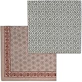 Acigbetter 2 Pack Soft Cotton-Blend Bandana for Women and Men, 21.6''x 21.6'' Neck Head Scarf Summer Thin Bandana Headband