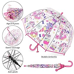RONIARE Kids Umbrella Clear Bubble Umbrellas for