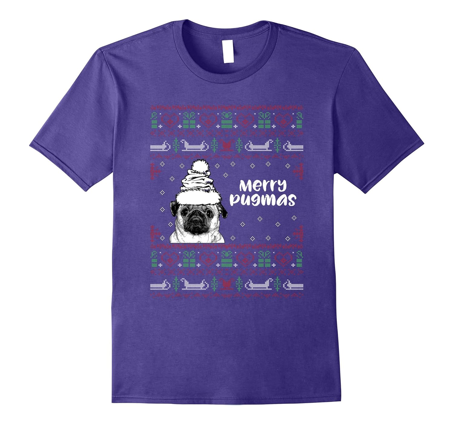 Merry Pugmas Christmas Shirt Pug Dog Animal Tee Holiday 2-ANZ