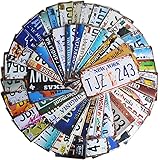 51 pcs License Plates Replica, All 50 US States & Washington D.C, Stamped Vanity Prop Number Tags