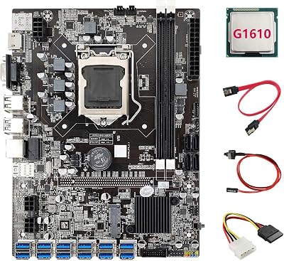 Lodokdre B75 ETH Miner Motherboard 12 PCIE to USB3.0 G1610 CPU LGA1155