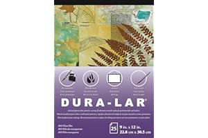 Grafix Dura-Lar 0.003" Film, Ultra Clear, Glossy 9"x12" Sheet, Mylar/Acetate Alternative for, Blank Stencils and Templates, Protection, Transparencies, Windows, Arts and Crafts, Pad of 25 Sheets