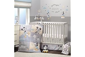 Lambs & Ivy Disney Baby Moonlight Mickey Mouse 3-Piece Nursery Crib Bedding Set