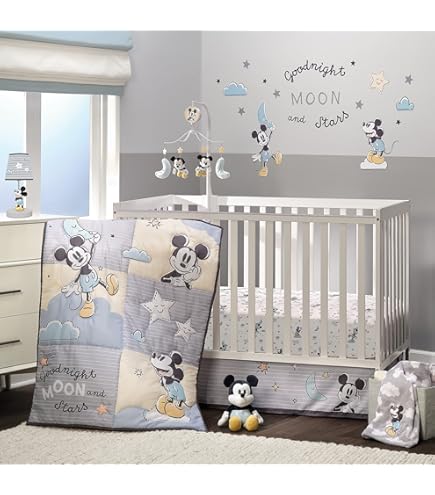 Amazon.com: Lambs & Ivy Disney Mickey Mouse Gray Foldable