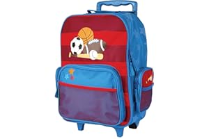 Stephen Joseph Kids Classic Rolling Luggage, Kids Luggage, Toddler Rolling Travel Carry On, Kids Suitcase with wheels,