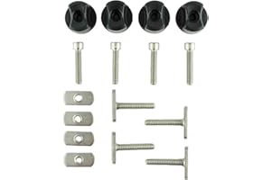 YakAttack GearTrac Hardware Assortment Kit – 1/4-20 Thread | Includes Convertible Knobs, MightyBolts, Track Nuts & Cap Screws | Compatible with Most Kayak Track Systems | Made in USA