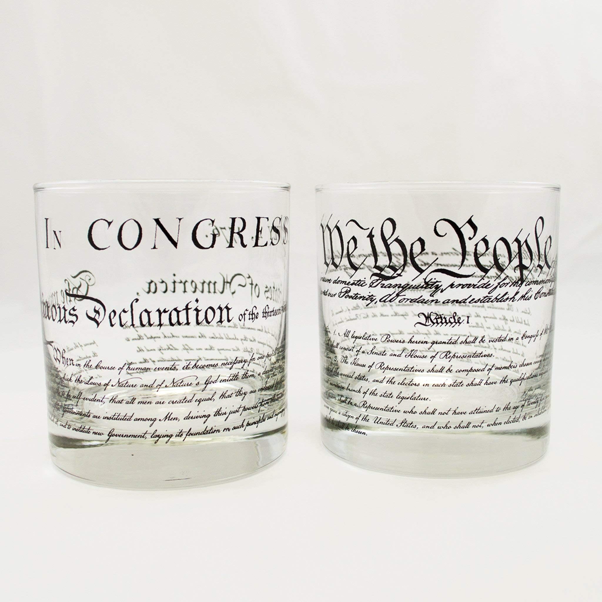 Declaration and Constitution Rocks Glass Set
