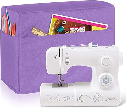 Luxja Sewing Machine Dust Cover Dust Cover For Sewing Machine And Extra Accessories Compatible With Brother And Singer Purple Amazon Co Uk Kitchen Home