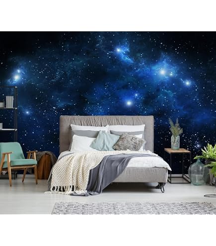 Papier Peint Adhésif 3D Starry Sky - Ciel étoilé - Autocollant Mural Amovible - Neuf