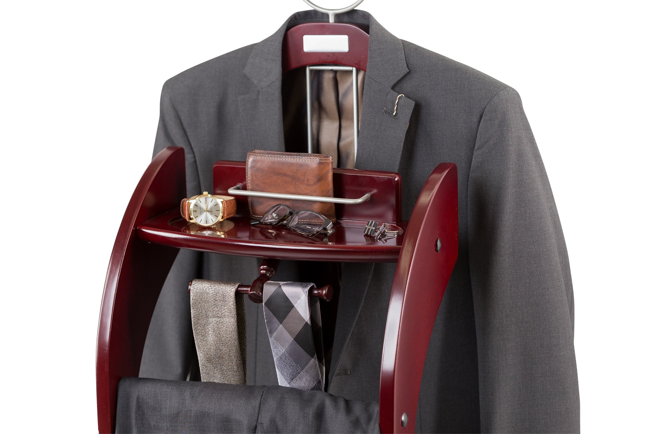 ClosetMate Executive Clothes Valet Stand Beautiful Solid Hardwood