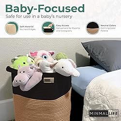 Minmallife Cotton Rope Basket for Storage with