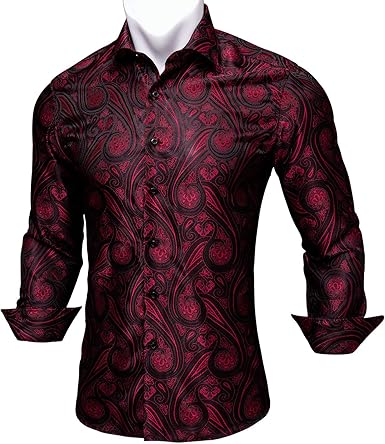 camisa social de seda masculina