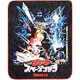 Bioworld Godzilla Vs. SpaceGodzilla Movie Poster Black Double-Sided Throw Blanket