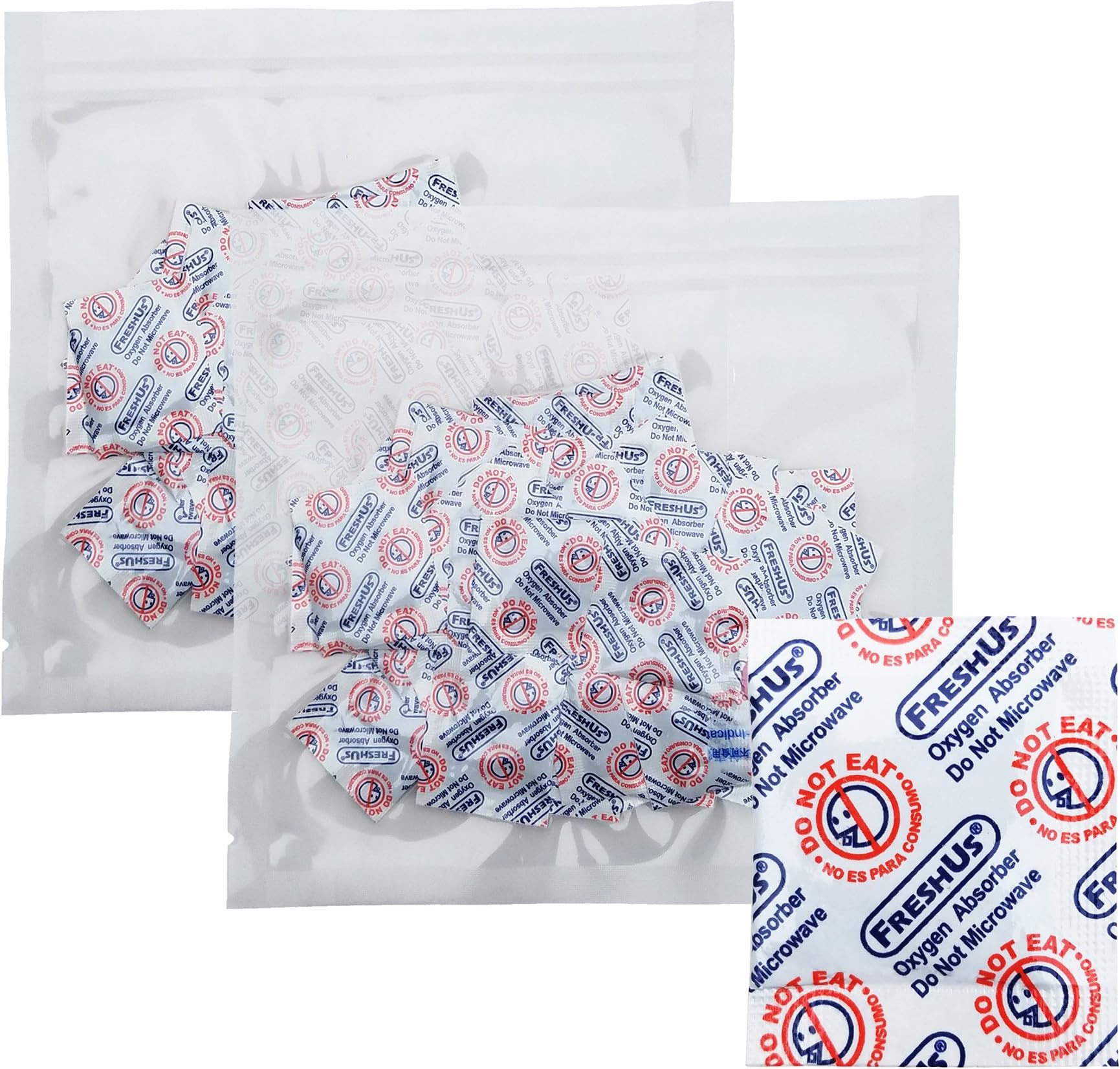 AwePackage 50cc Oxygen Absorber (2 Individual packs of 50 Packet, Total 100 Packets) - Long Term Food Storage (100, 50 CC)