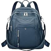 ALTOSY Fashion Genuine Leather Backpack Purse for Women Shoulder Bag Casual Daypack Medium(S9 Indigo Blue)
