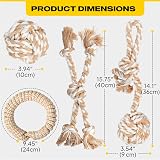 Fida Dog Rope Toys for Large Dogs 4 Pack Indestructible Cotton Tug Toy Set view 3