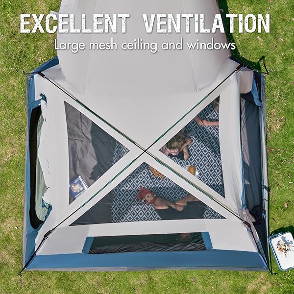 PORTAL 5-PERSON SUV TENT WITH PORCH, 2-IN-1 CAR CAMPING TENT, WATER-RESISTANT & WINDPROOF, TRUNK TENT WITH 2 DOORS FOR TRAVEL & OUTDOOR ADVENTURES
