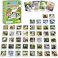 gisgfim 50 Pairs Memory Matching Game Animal Babies Concentration Memory Card Educational Game for Kids Adults A Fun & Fast Baby Animals Game Toddlers Preschool Family Board Gift Matching Games