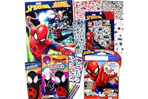 BENDON Spiderman Coloring and Activity Books Bundle with Imagine Ink Coloring Book, Stickers, and More