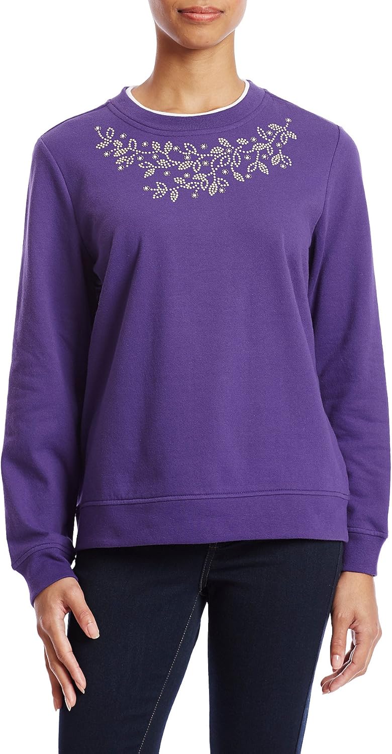 Breckenridge Petites' Vine Motif Top at Amazon Women’s Clothing store